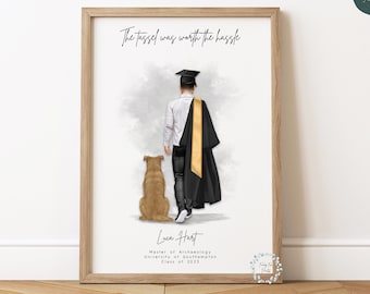 Personalised Male Graduation Print | Graduation Gift | University Graduation Print | Graduation Gift For Him | Custom Son Graduation Gift