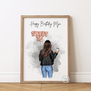 Sweet 16th Birthday Gift | 16th Birthday Decor | Birthday Decorations | Gift For My Granddaughter | Gift For My Daughter's Birthday