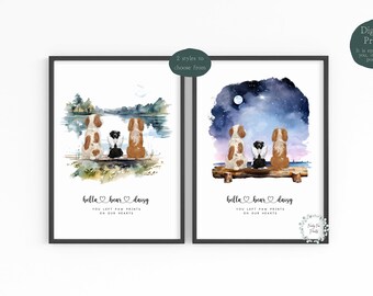 Pet Memorial Print | Pet Loss Print | Pet Bereavement Gift | Pet Keepsake | Pet Loss Gift | Sympathy Gift | Rainbow Bridge | Condolence Gift