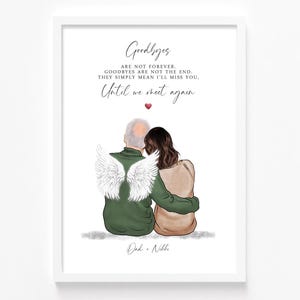 Personalised Memorial Print | In Loving Memory Print | Dad In Heaven | Sympathy Gift | Remembrance Gift | Bereavement • Condolence Gift