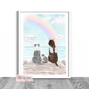 Pet Memorial Print | Pet Loss Print | Pet Bereavement Gift | Pet Keepsake | Pet Loss Gift | Sympathy Gift | Rainbow Bridge | Condolence Gift