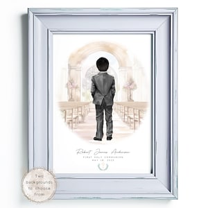 Lámina de comunión para niño / Regalo de comunión para nieto y sobrino / Lámina de primera comunión para hombre / Ideas de regalos de comunión / Regalo de comunión para hombre / Digital