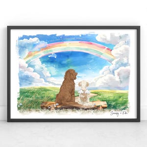 Dog Memorial Print | Dog Loss Print | Cat Bereavement Gift | Pet Keepsake | Pet Loss Gift | Sympathy Gift | Rainbow Bridge | Condolence Gift