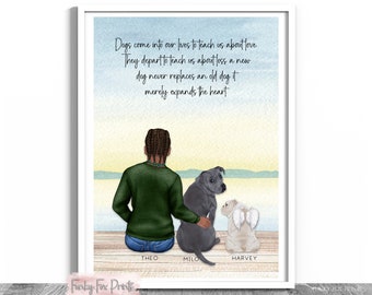 Personalised Pet Loss Gift | Dog Memorial Print | Dog Memorial Gift | Pet Memorial Gift | Sympathy Gift | Pet Loss Print | Rainbow Bridge