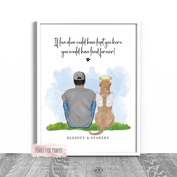 Pet Loss Gift | Dog Memorial Print | Dog Memorial Gift | Pet Memorial Gift | Sympathy Gift | Pet Loss Print | Rainbow Bridge Print