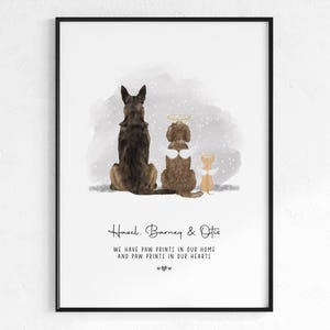 Dog Memorial Print | Pet Loss Gift Ideas | Dog Bereavement Gift | Dog Loss Gift | Sympathy Gift | Rainbow Bridge Pet Print | Condolence Gift
