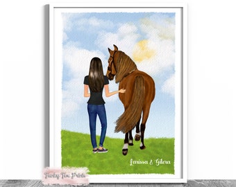 Personalised Horse Print | Horse Print | Horse Portrait | Best Friend Gift | Personalised Gift | Personalised Print