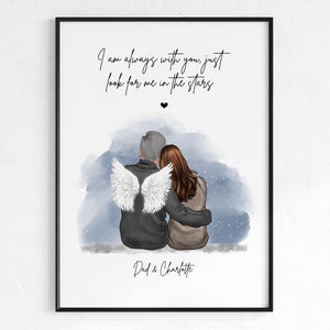 Personalised Memorial Print | In Loving Memory Print | Dad In Heaven | Sympathy Gift | Remembrance Gift | Bereavement | Condolence Gift
