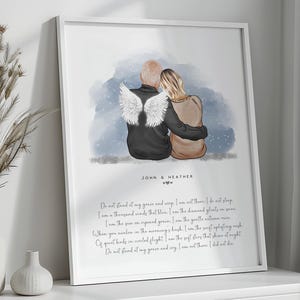 Do Not Stand At My Grave And Weep | Personalised Memorial Print | Dad In Heaven | Sympathy Gift | Bereavement Gift | Thinking Of You Gift