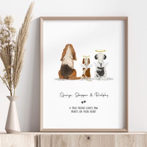 Dog Memorial Print | Pet Loss Gift Ideas | Dog Bereavement Gift | Dog Loss Gift | Sympathy Gift | Rainbow Bridge Pet Print | Condolence Gift