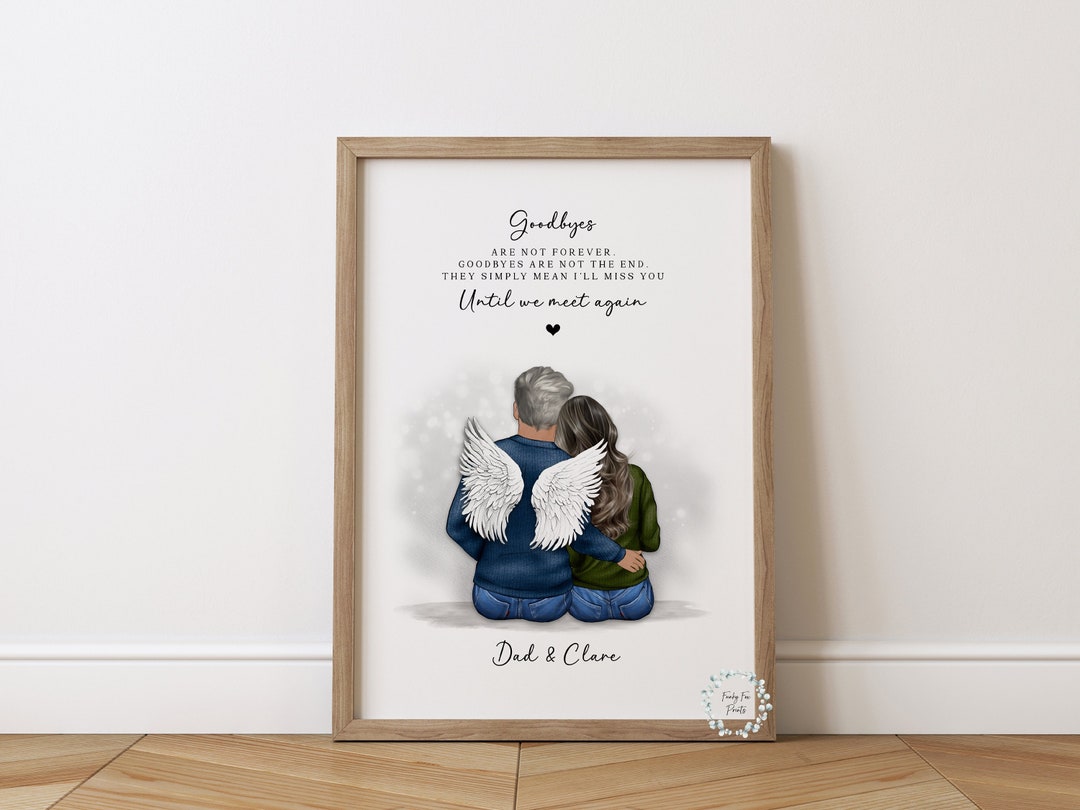 Custom Dad Photo Canvas - Memorial Gift Idea - A Letter From Heaven I'm Right Here In Your Heart