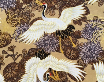 Bird Nests Cotton Fabric Dear Stella Wildlife Birds Eggs Animal Country Metre//FQ