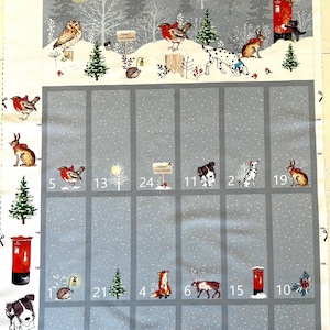 Advent calendar DIY wall panel, wall hanging, with pockets to sew yourself