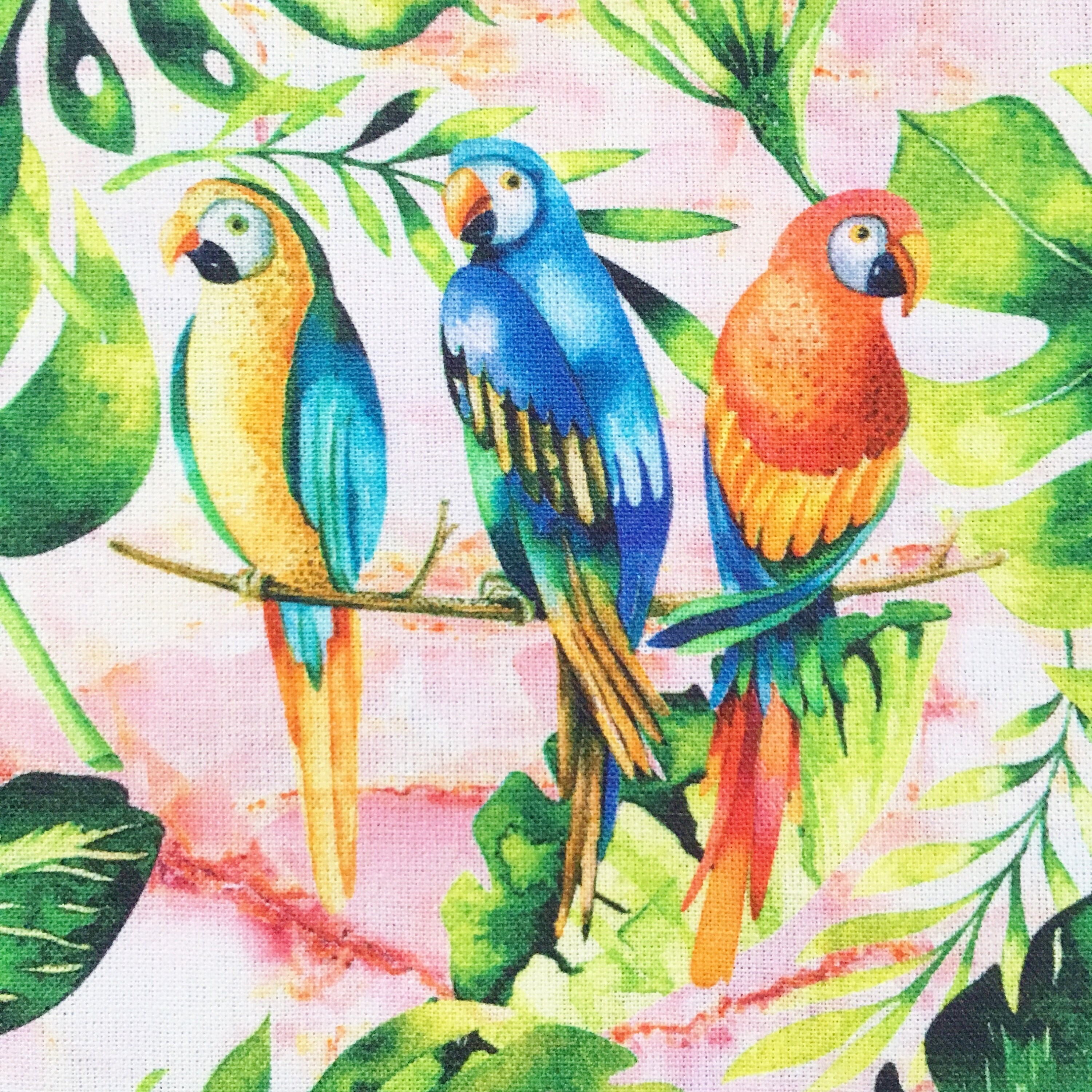 Tropical Birds fabric parrot fabric Hawaiian fabric jungle Etsy