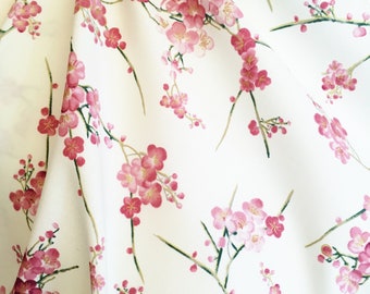 Oriental cherry blossom fabric, Japanese Chinese Asian style, quilting  cotton