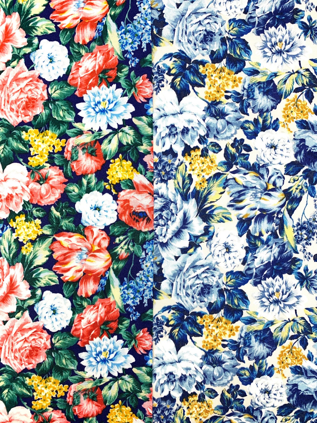 Liberty Fabric Wild Bloom Quilting Cotton Emporium Blue - Etsy UK