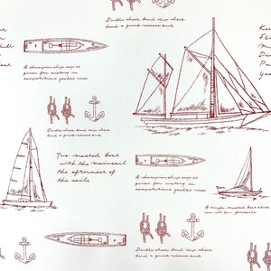 Sailing cotton fabric canvas cruising boating yachting material nautical decor