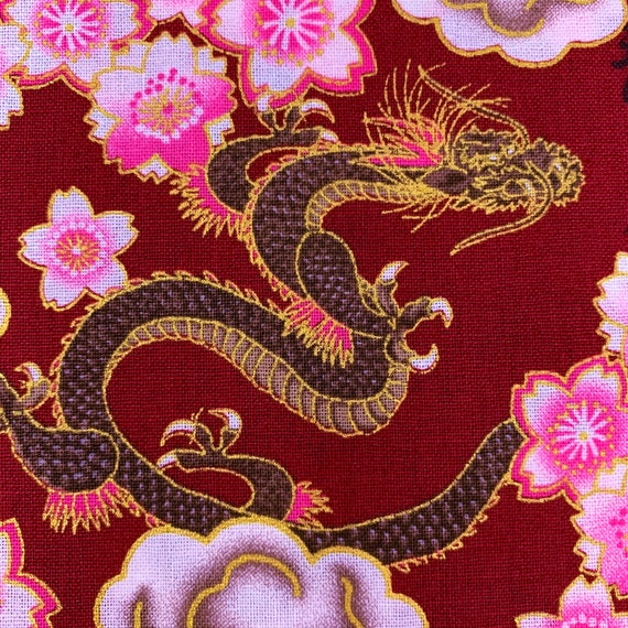 Tigers and Dragons Fabric, Japanese, Chinese, Asian Oriental