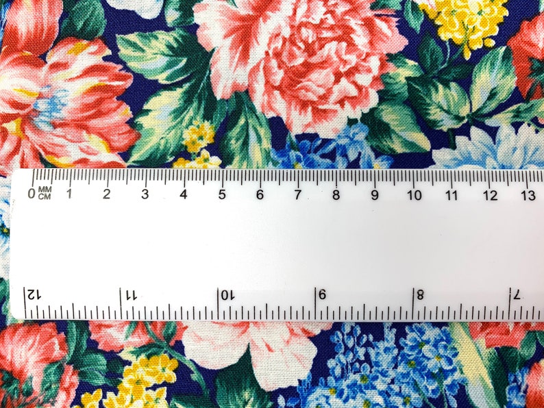 Liberty Fabric Wild Bloom Quilting Cotton Emporium Blue Etsy UK