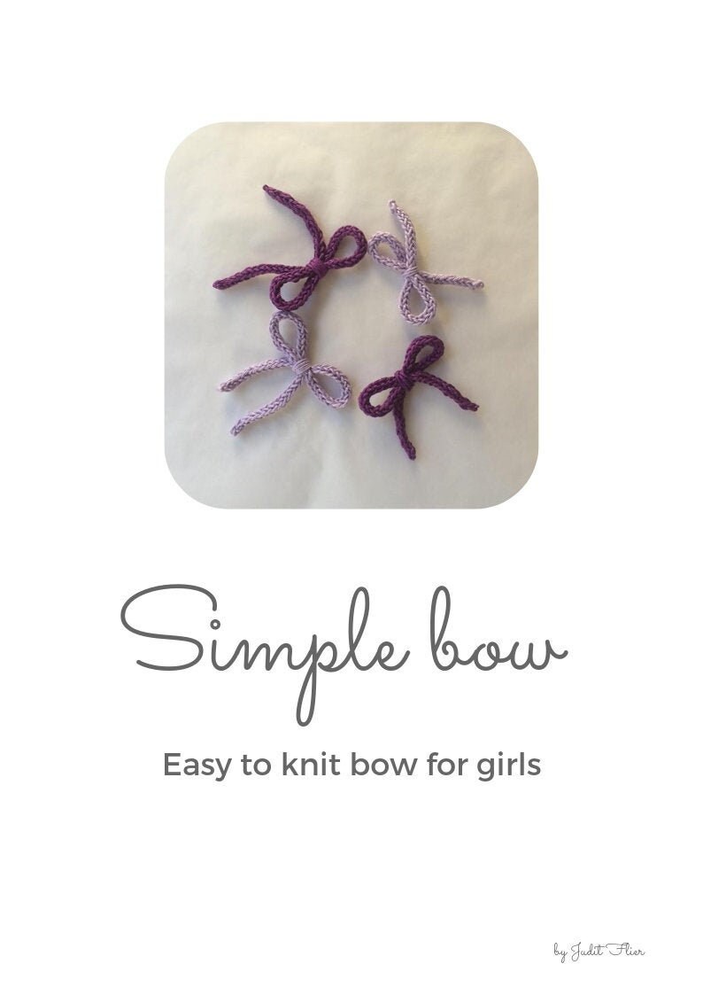 Hair Bow Knitting Pattern Girls Hair Bow Pattern (Instant Download) Etsy