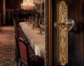 Brilliant Crystal Louis XIV Style Brass Door Handle Collection