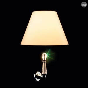 Luce Modern Brass Door Handles with Swarovski Crystal