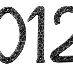 Forged iron house numbers
