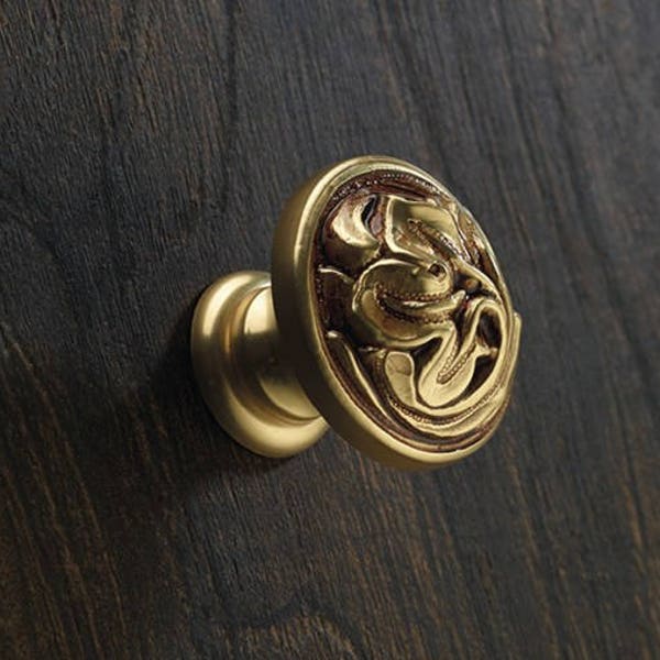 Vintage - Brass Drawer / Cabinet Knobs Collection in Art Nouveau Style