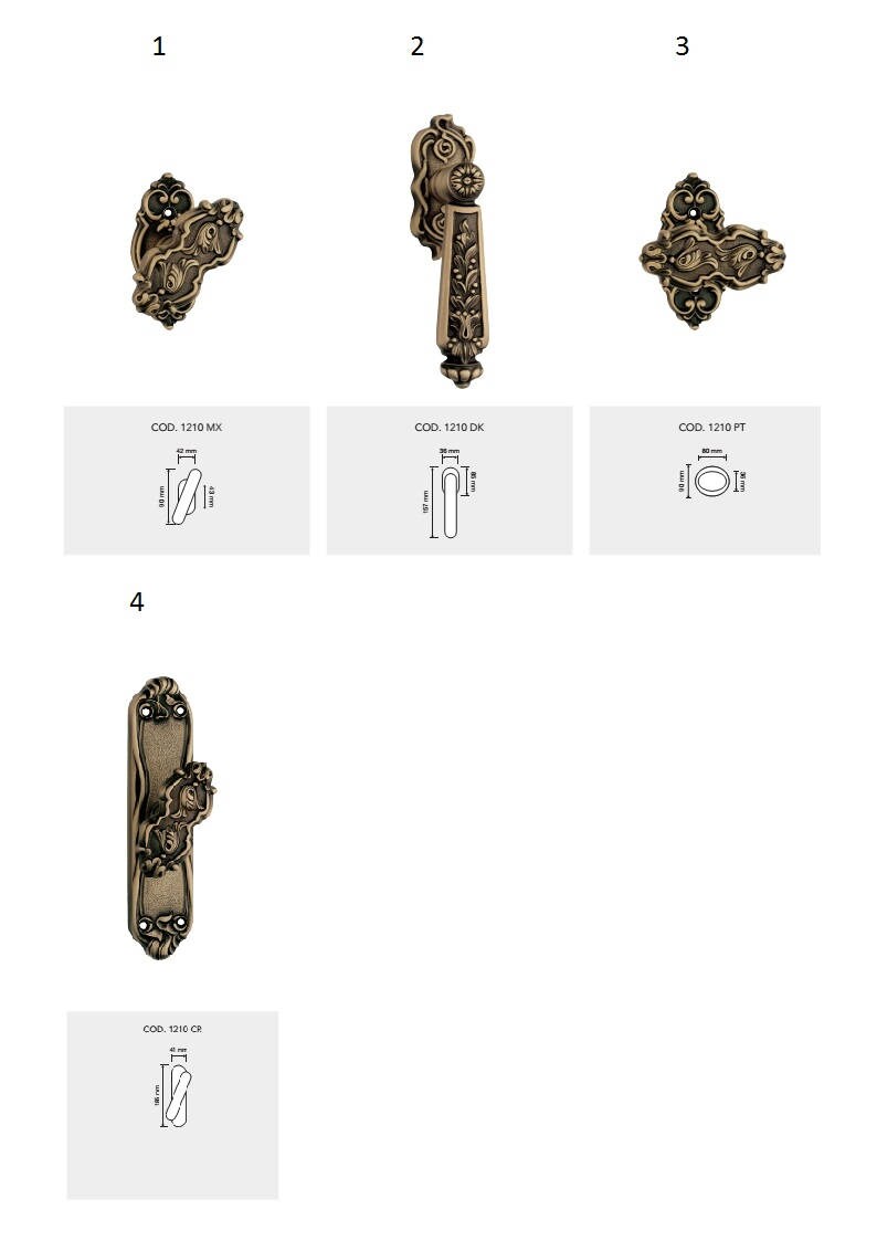 Epoca Vintage Louis XVI Style window handle collection image 3