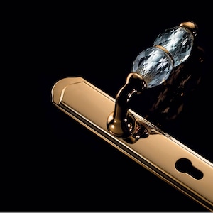 Crystal Modern Brass Door Handles with Swarovski Crystal