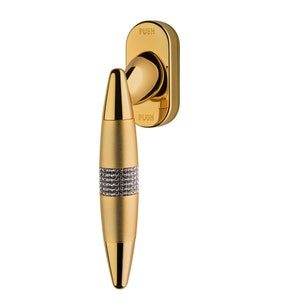 Gavana Mesh - Modern Brass Window Handles with Swarovski Mesh
