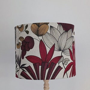 Abat-jour diam. 30cm - Motif Végétal- Couleur Berry  pour une décoration élégante - Idéal chambre, salon couloir. Idéal lampe, lampadaire.