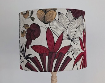 Abat-jour diam. 30cm - Motif Végétal- Couleur Berry  pour une décoration élégante - Idéal chambre, salon couloir. Idéal lampe, lampadaire.