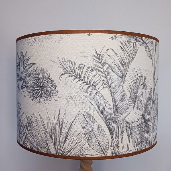 Abat-jour Rond diamètre 30cm  - Jungle Élégante pour Lampes, lampadaires et Suspensions. Idéal décoration chambre, salon.