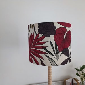 Abat-jour diam. 30cm Motif Végétal Couleur Berry pour une décoration élégante Idéal chambre, salon couloir. Idéal lampe, lampadaire. image 4