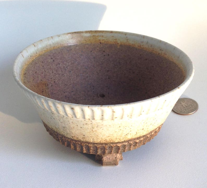 single piece high temperature stoneware ceramics Bonsai flowerpot GaloArtworks bonsai pot Bunjin Clay, display Pot Bonsai pot