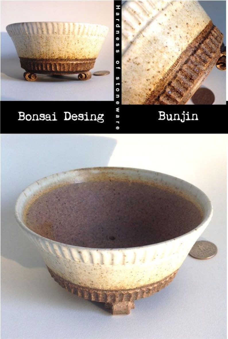 single piece high temperature stoneware ceramics Bonsai flowerpot GaloArtworks bonsai pot Bunjin Clay, display Pot Bonsai pot