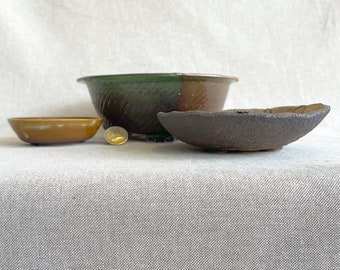 Trio of Handcrafted Bonsai Pots: Exclusively for Enthusiasts.