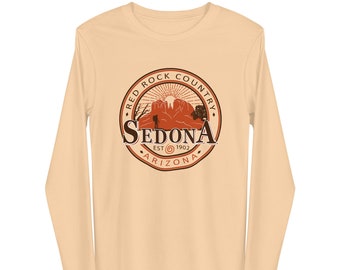 Hiker Sedona Unisex Long Sleeve Tee -  sedona shirt - sedona art - hiking shirt - outdoors shirt  - arizona apparel - long sleeve shirt