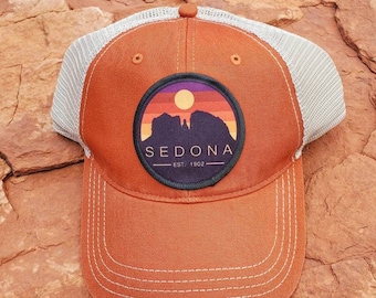 Sedona Retro Snapback Hat - Richardson  trucker hat - adjustable - comfort stretch - unisex