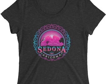 Yoga Sedona Ladies T-Shirt - yoga vibes - yoga apparel - sedona arizona - outdoors apparel