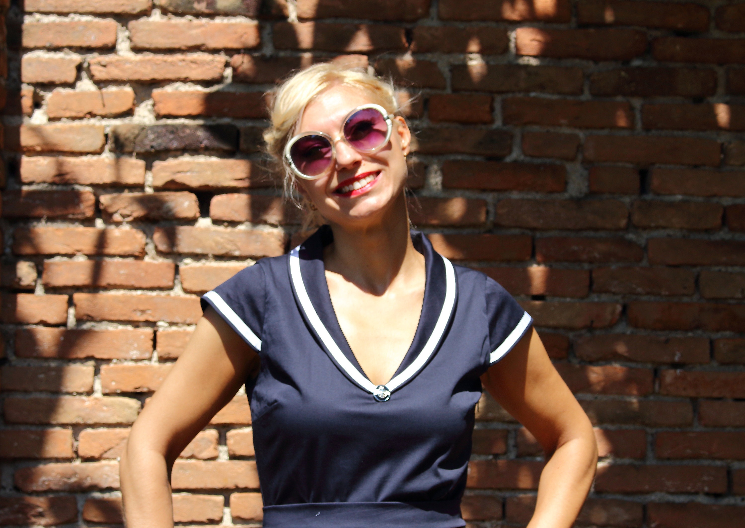 50s Swing Navy Dress Lindy Hop | Etsy Singapore