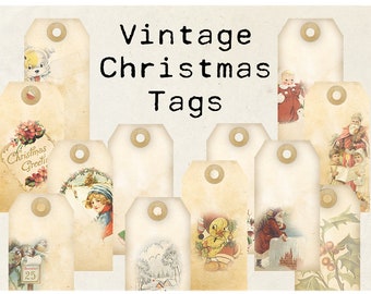christmas tags etsy