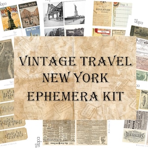Kit digitale Vintage Ephemera - viaggi New York City