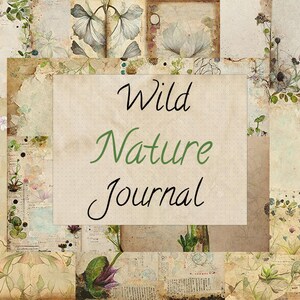 Zestaw do druku dziennika dzikiej przyrody - natura, botaniczne pamiątki, dziennik do druku, pamiętnik, cyfrowe pobieranie natychmiastowe 300 dpi