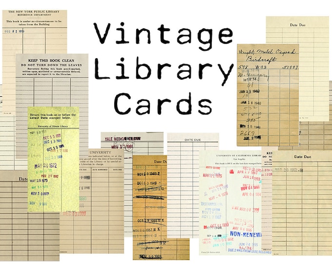 Pre 1960 Vintage Library Checkout Card Bookmark city Etsy Hong Kong