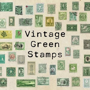 Sellos de franqueo digital - Vintage Green