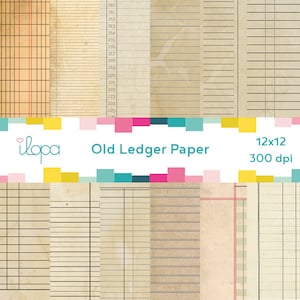 Papel Razão Digital Antigo 300 dpi 12x12