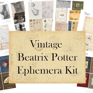 Printable Vintage Beatrix Potter Ephemera Collage Sheet