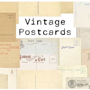 Digitale Postkarten Ephemera Collage Blatt